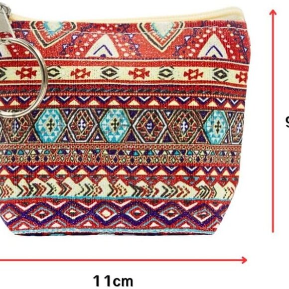 Tum Store Boho Coin Purse: Handmade Small Embroidered Change Pouch for Women - C - Picture 2 of 3